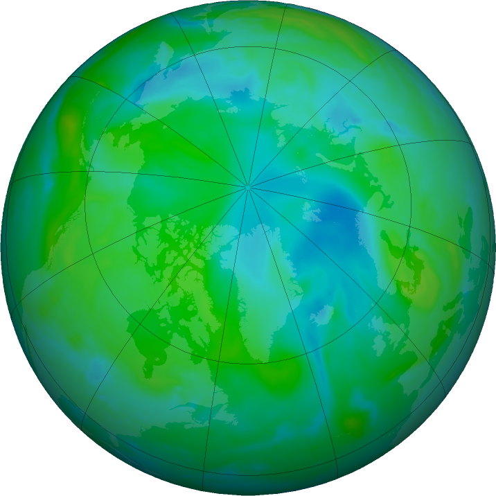 Arctic ozone map for 26 August 2021